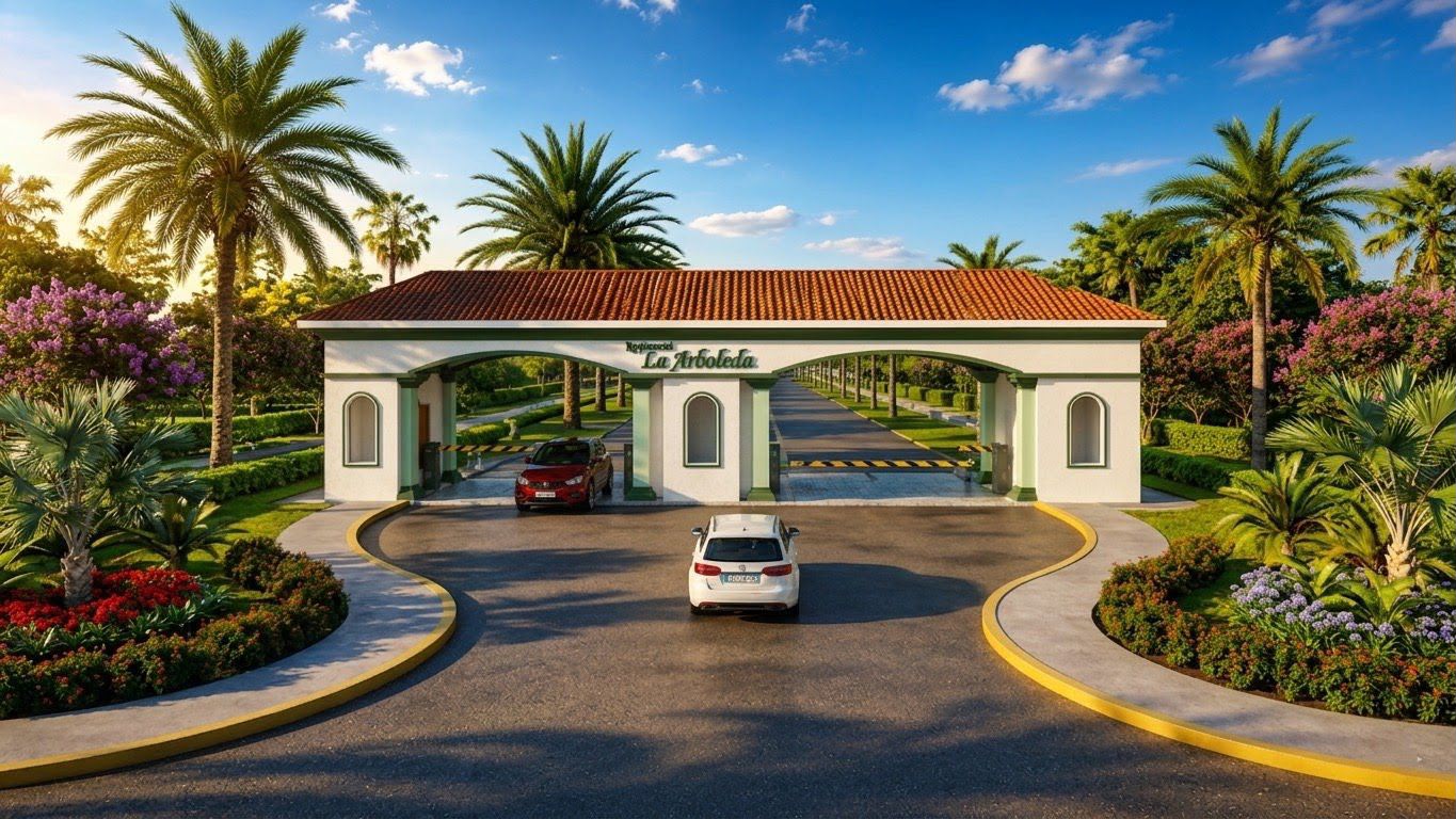 Entrada y checkpoint de seguridad — Imagen referencial